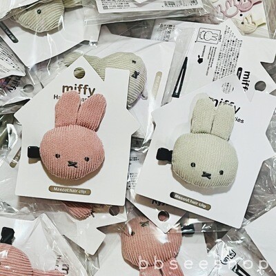 miffy 立體公仔髮夾 (pink/grey)