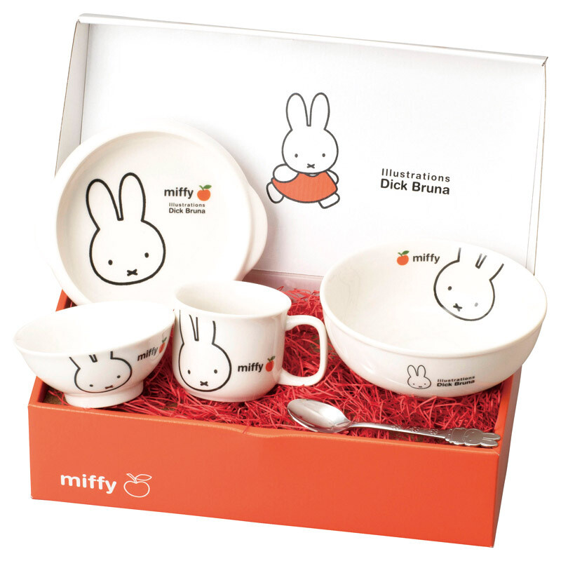 日本製 miffy 陶瓷餐具禮盒裝 (5件裝)