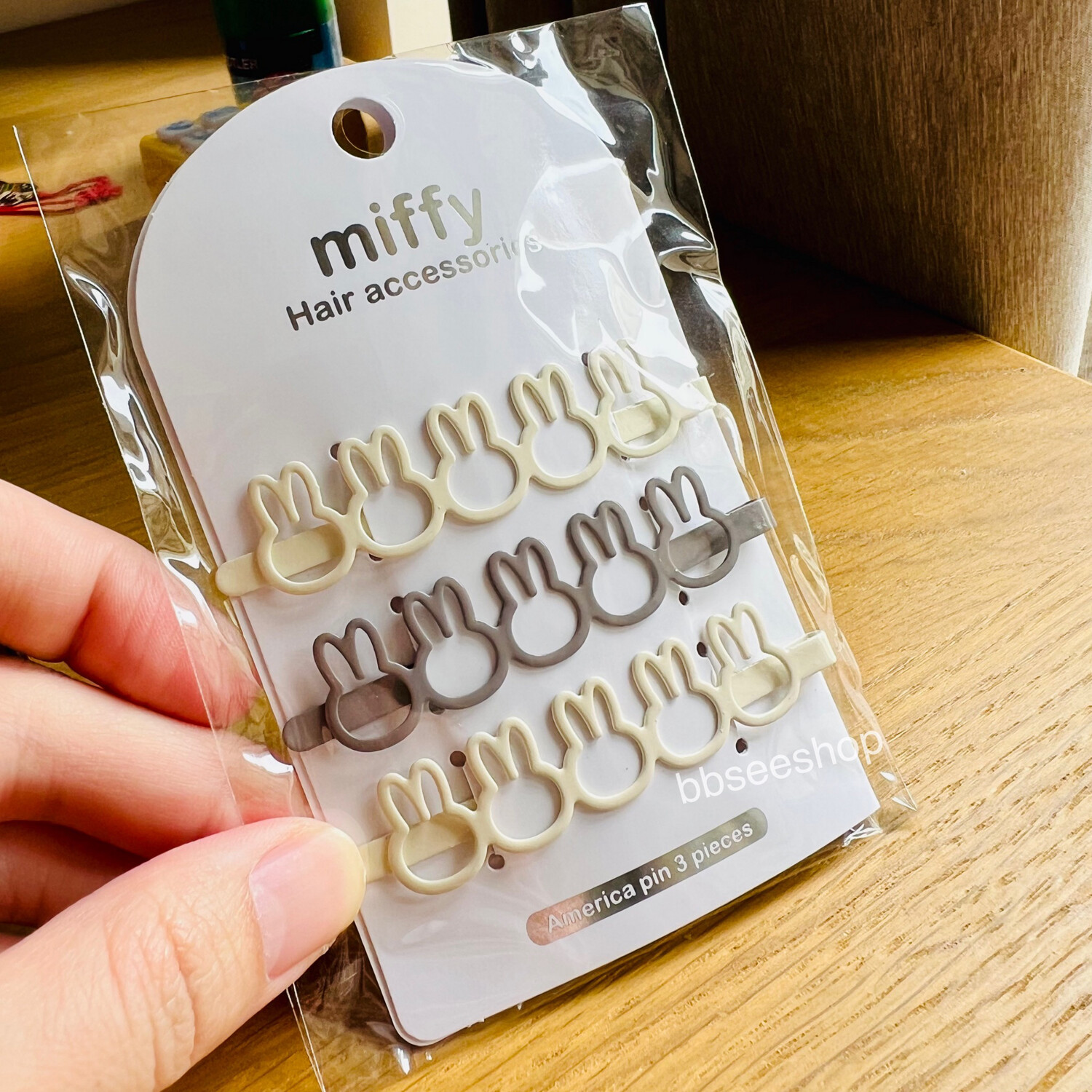 Miffy America Pin 3 Pieces - 灰/白