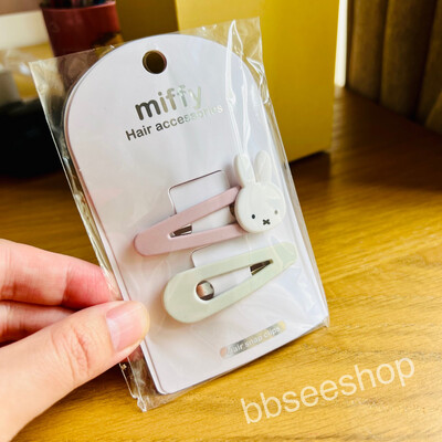 Miffy Hair Snap Clips - 公仔頭款 Pink