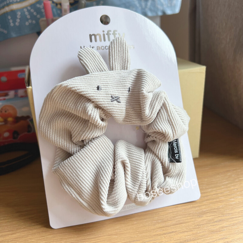 Miffy 可愛Mascot Chouchou 立體橡筋頭飾髮箍 灰色