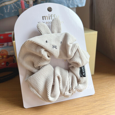 Miffy 可愛Mascot Chouchou 立體橡筋頭飾髮箍 灰色