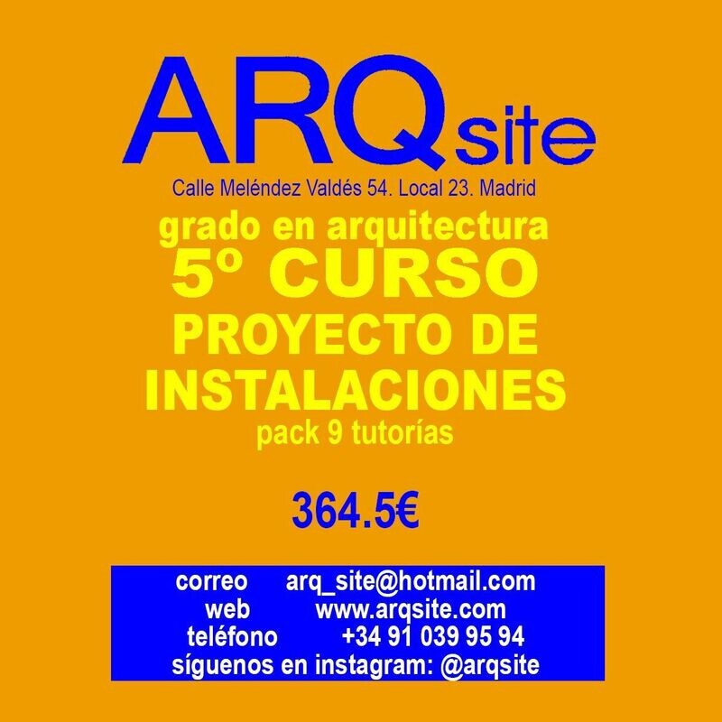 PROYECTO DE INSTALACIONES-PACK 9 TUTORÍAS