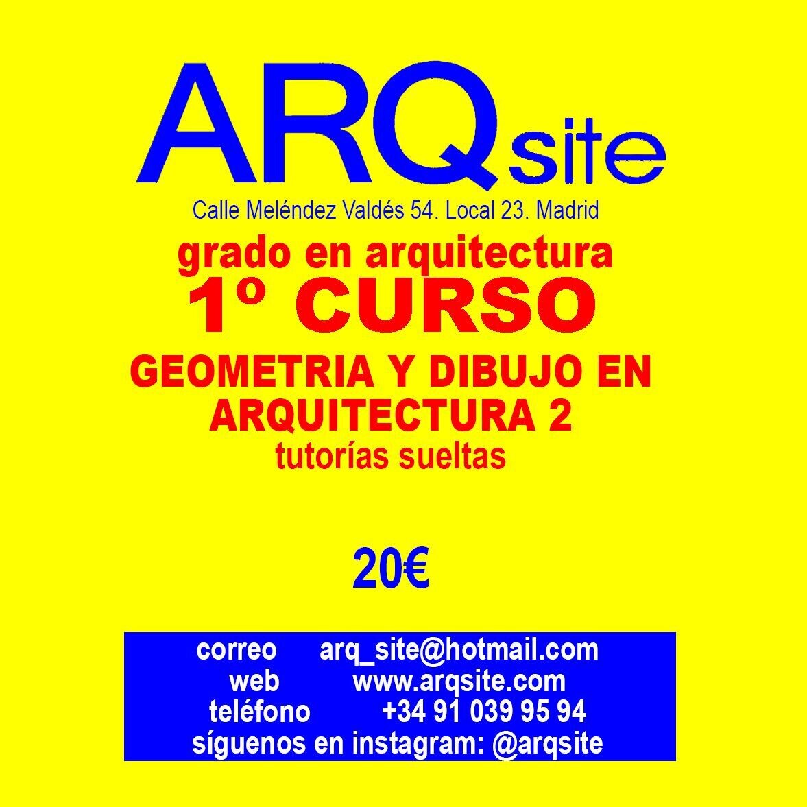 GEOMETRÍA Y DIBUJO EN ARQUITECTURA 2-TUTORÍAS SUELTAS