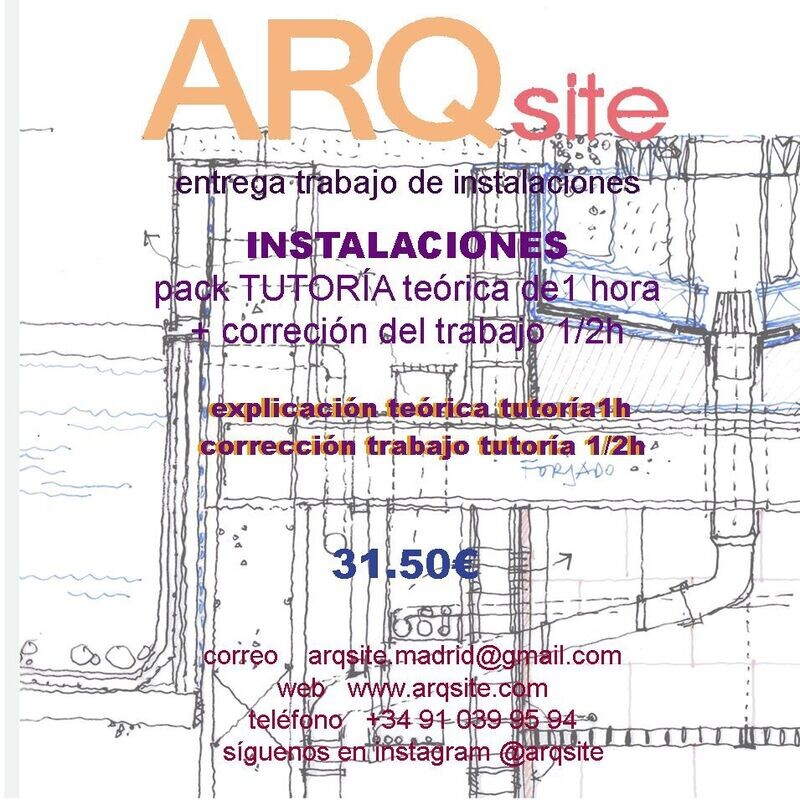 ENTREGA DE UNA PRÁCTICA DE INSTALACIONES-PACK 1.5 TUTORÍAS