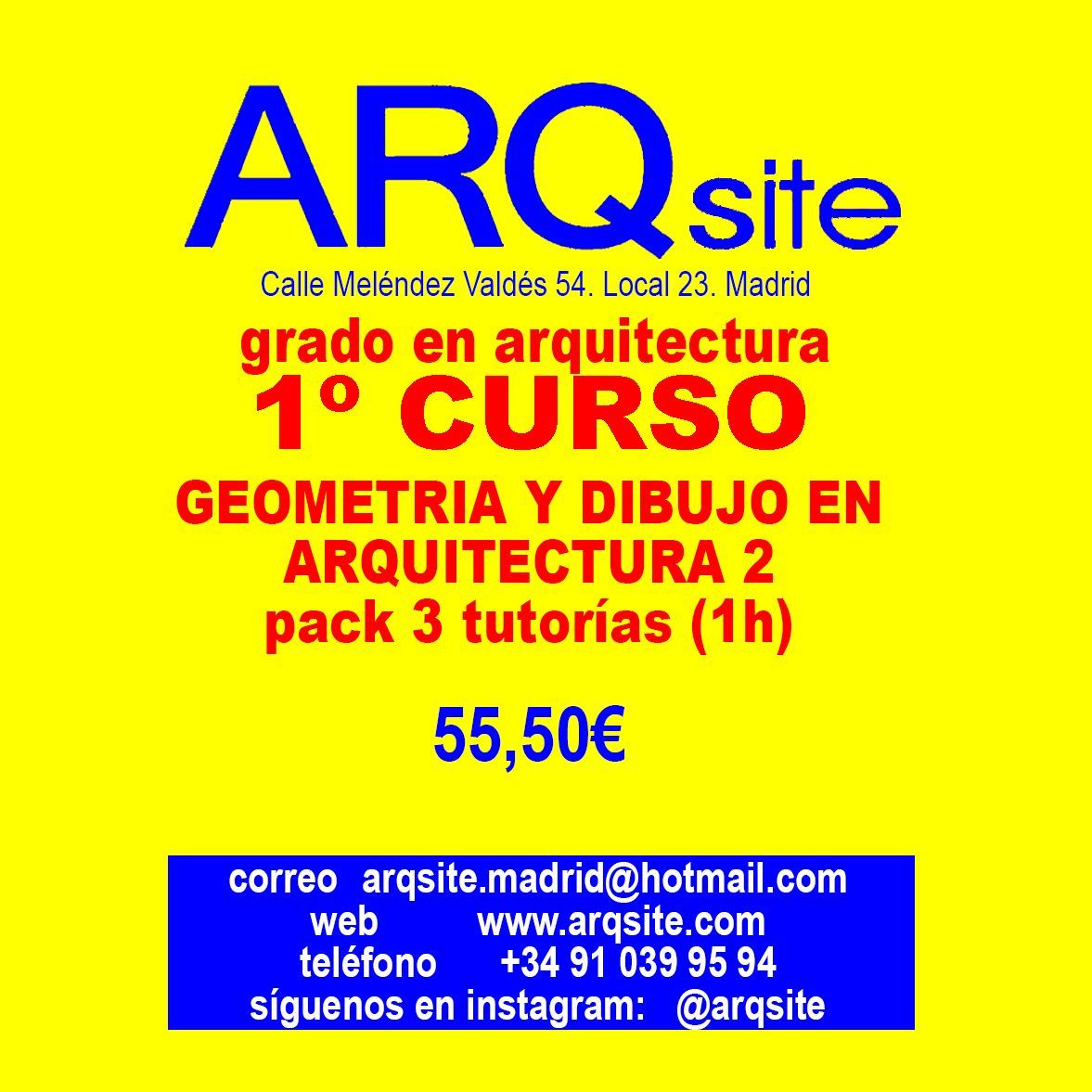 GEOMETRIA Y DIBUJO EN ARQUITECTURA 2-PACK 3 TUTORÍAS