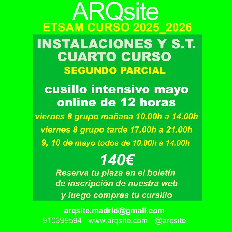 INTENSIVO DE INSTALACIONES Y S.T - SEGUNDO PARCIAL