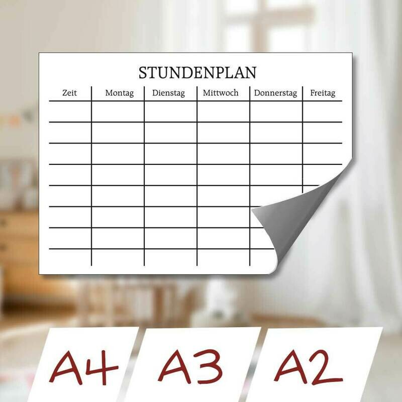 Whiteboardfolie "Stundenplan"