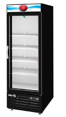 Refrigerador Merchandiser 23´ Puerta de Cristal Asber ARMD-23 Color Negro