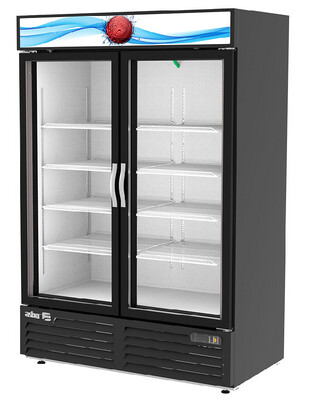 Refrigerador 2 Puertas de Cristal ASBER ARMD-49 HC Color Negro