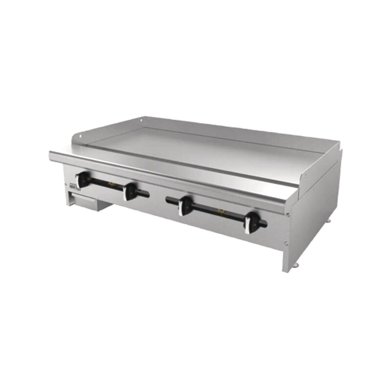 Plancha Lisa Gas Placa 1&quot; Acero Inoxidable Asber AEMG-72-H 