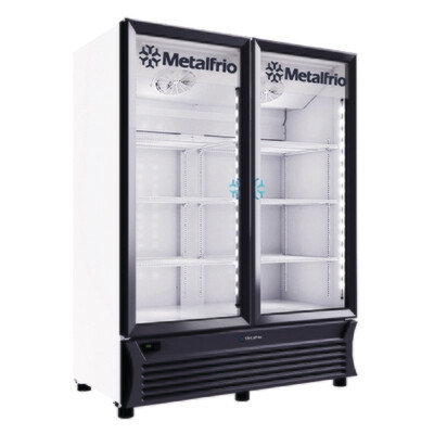 Refrigerador Vertical Metalfrio RB630 Iluminación Led 2 Puertas de Cristal