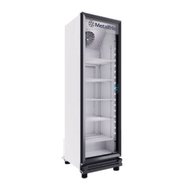 Refrigerador Vertical para Cerveza Metalfrio RB410 Iluminación Led 1 Puerta de Cristal