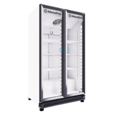 Refrigerador Vertical para Cerveza Metalfrio RB550 Iluminación Led 1 Puerta de Cristal