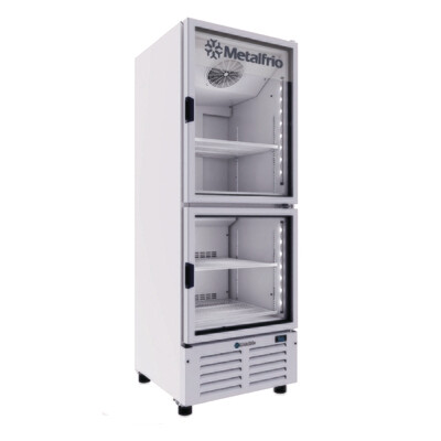 Congelador/Refrigerador Vertical Metalfrio 1 Puerta de Cristal 1 Parrilla VFH20