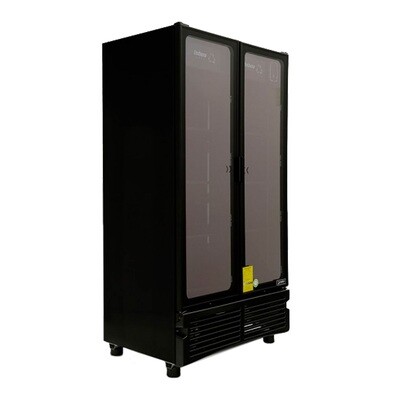 Refrigerador Vertical Imbera 26´ Luz Led 2 Puertas 8 Parrillas Negro VR26-N