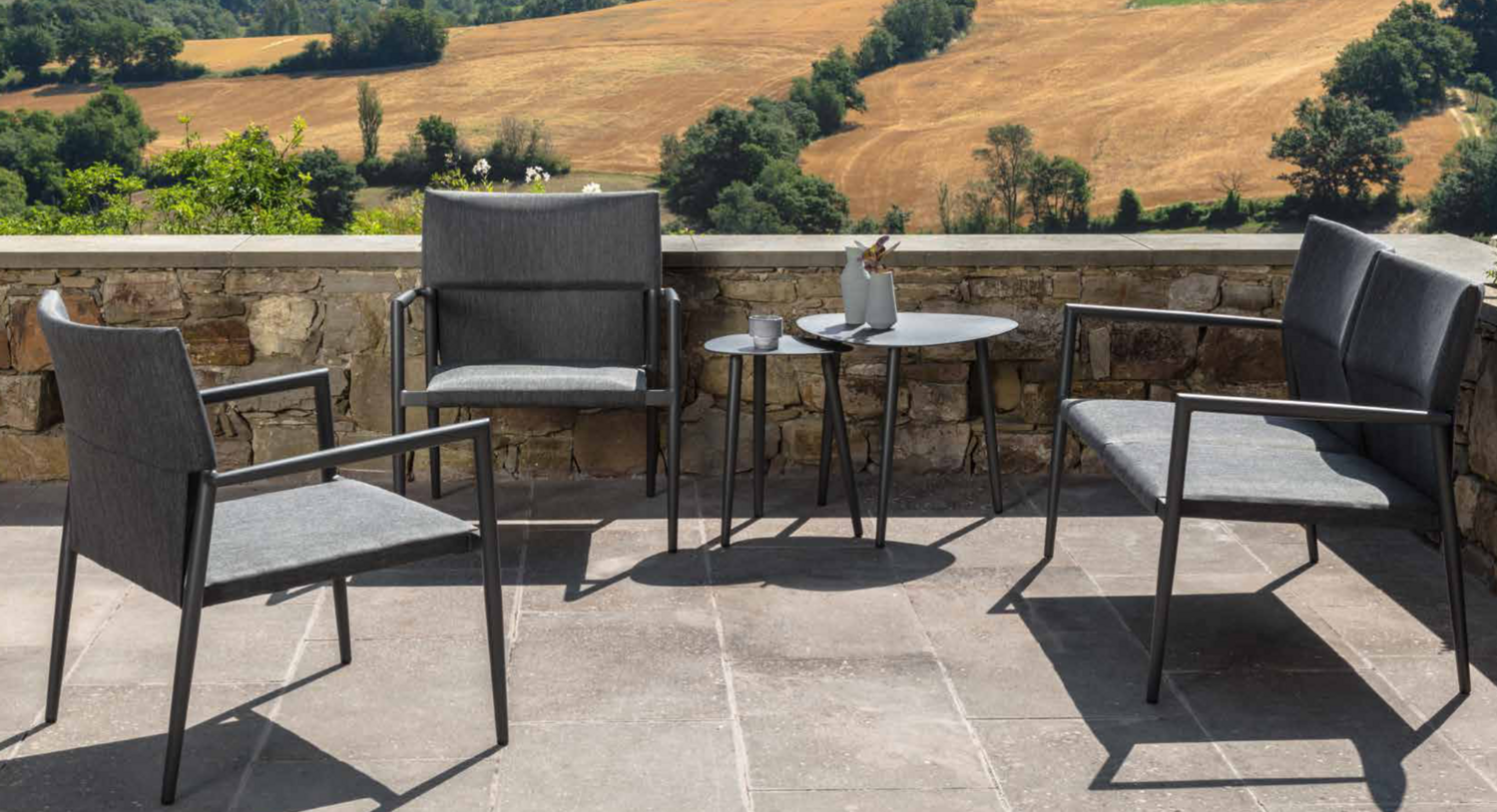Talenti Adam chaises dark grey
