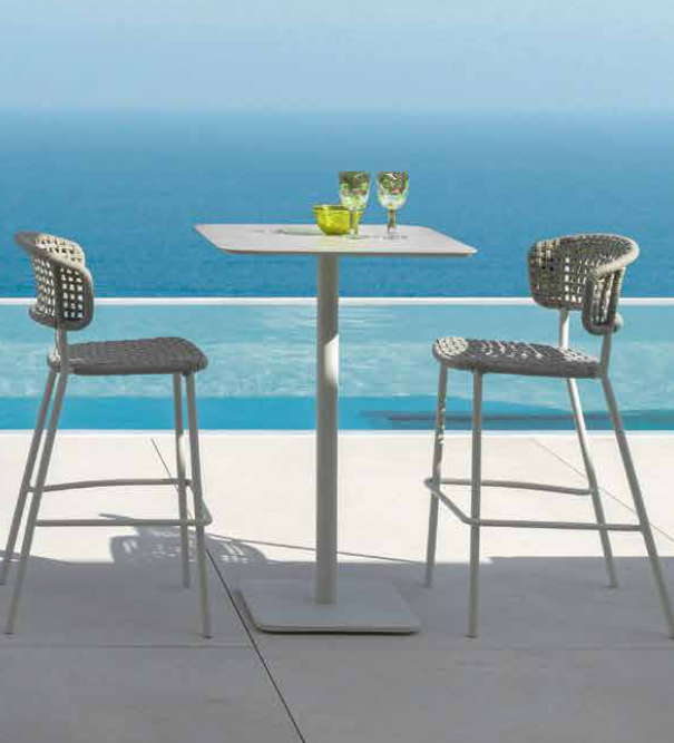 Talenti Moon alu chaise de bar couleur graphite
