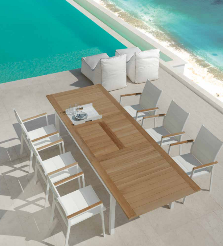 Talenti table Timber Collection blanc/bois 156/204
