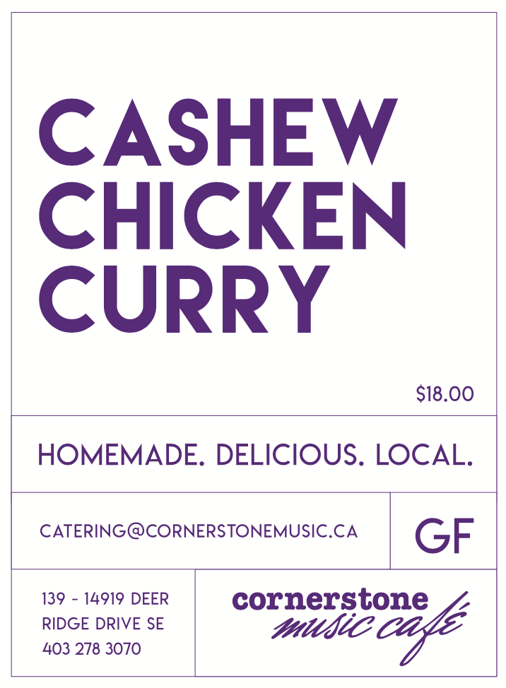 Cornerstone - Cashew Chicken Curry (includes refundable jar fee $4)