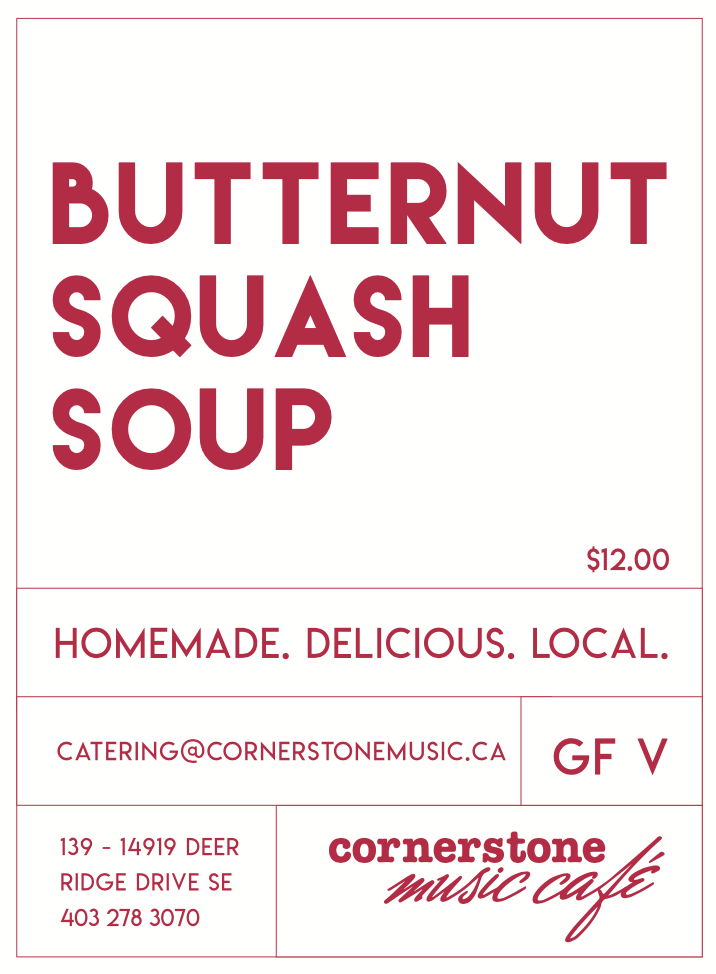 Cornerstone - Butternut Squash Soup (includes refundable jar fee $4)