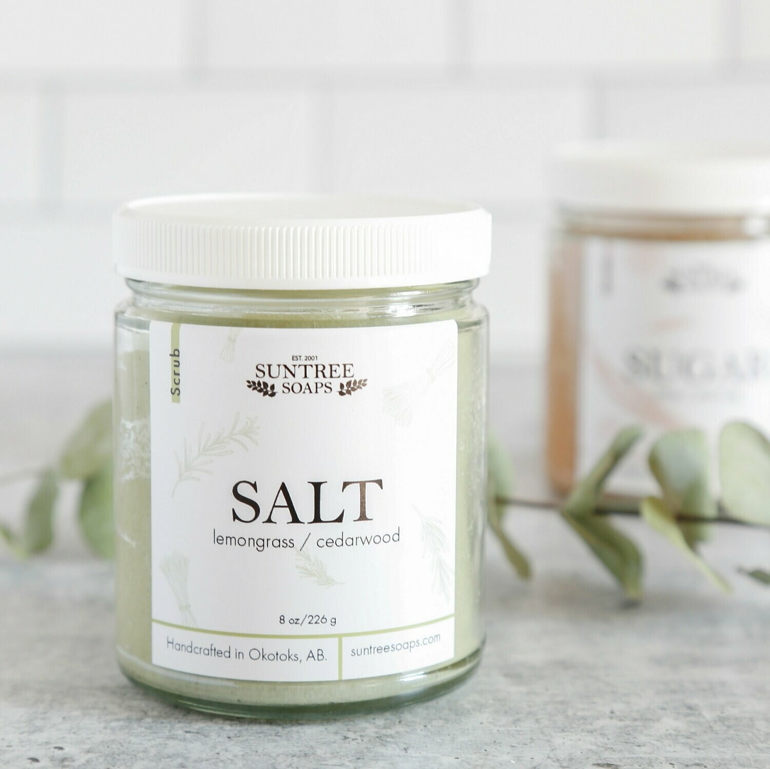 Suntree Soaps - Lemongrass &amp; Cedarwood Salt Scrub