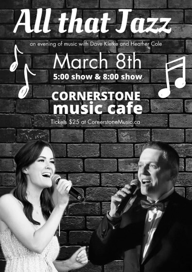 All That Jazz w/ Heather Cole and Dave Kletke Second Seating 8:00pm - 10:00pm