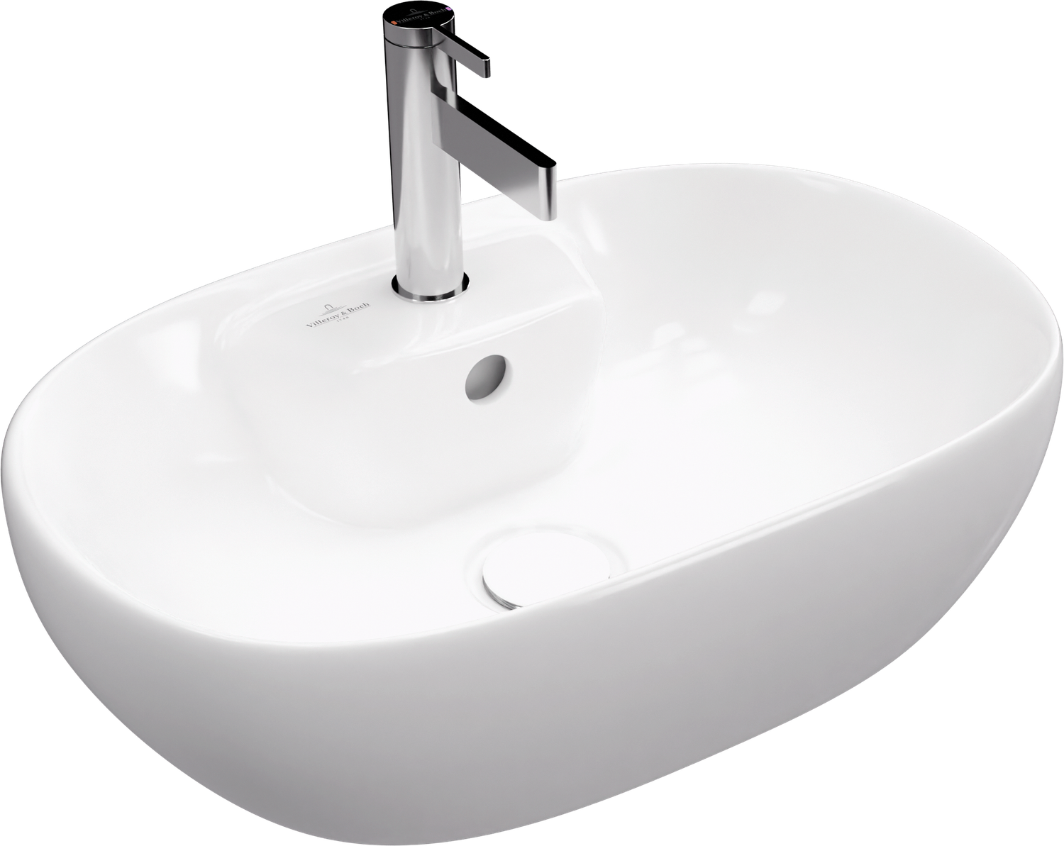 Villeroy &amp; Boch حوض فوق سطح افقي افينتو بفتحة خلاط ٥٩*٤٢.٥ سم ابيض
