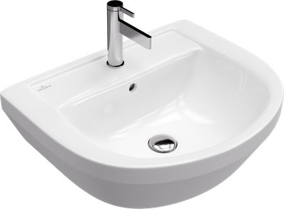 Villeroy &amp; Boch حوض افينتو بالعامود المعلق ابيض ٦٠*٤٩.٥ سم