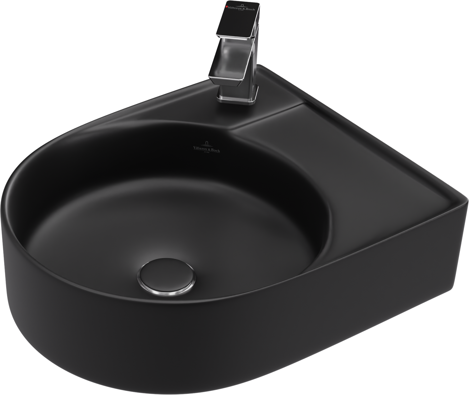 Villeroy &amp; Boch حوض صاب واي فوق سطح افقي ٥٢.٥* ٤٣.٥ سم اسود من