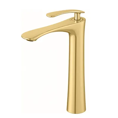 خلاط حوض عالي ديكور ذهبي ارتفاع 30 سم استيراد