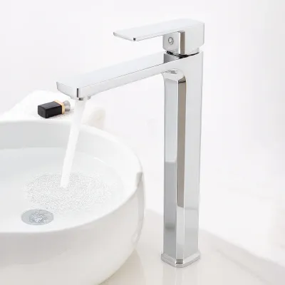 خلاط حوض عالي ديكور نيكل ٣١ سم استيراد