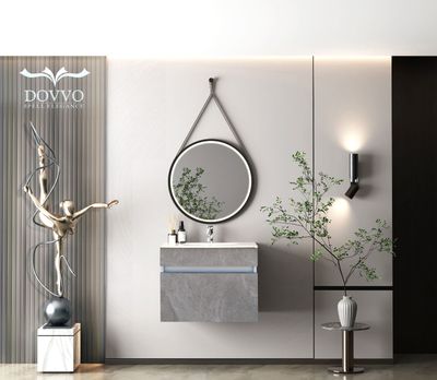 DOVVO وحدة دوفو بورديوم رمادي ٦٠*٥٠ سم بالحوض الابيض من دوفو  503