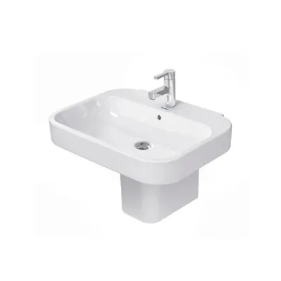 حوض هابي دي 2 ٥٠ سم بالعامود المعلق ابيض من ديورافيت