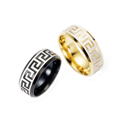 Bague à motifs Grec