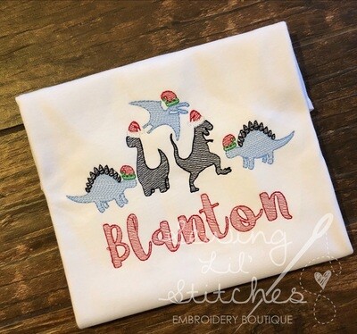 Santa Dinosaur Shirt