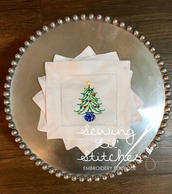 Christmas Cocktail Napkins - Set Of 4
