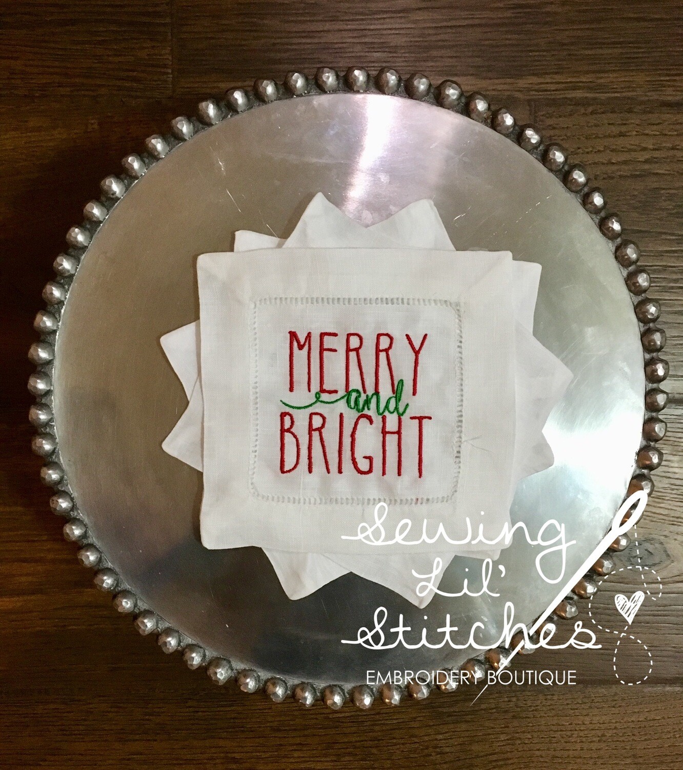 Christmas Cocktail Napkins - Set Of 4