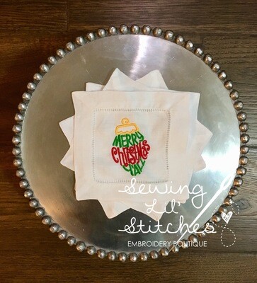 Christmas Cocktail Napkins - Set Of 4