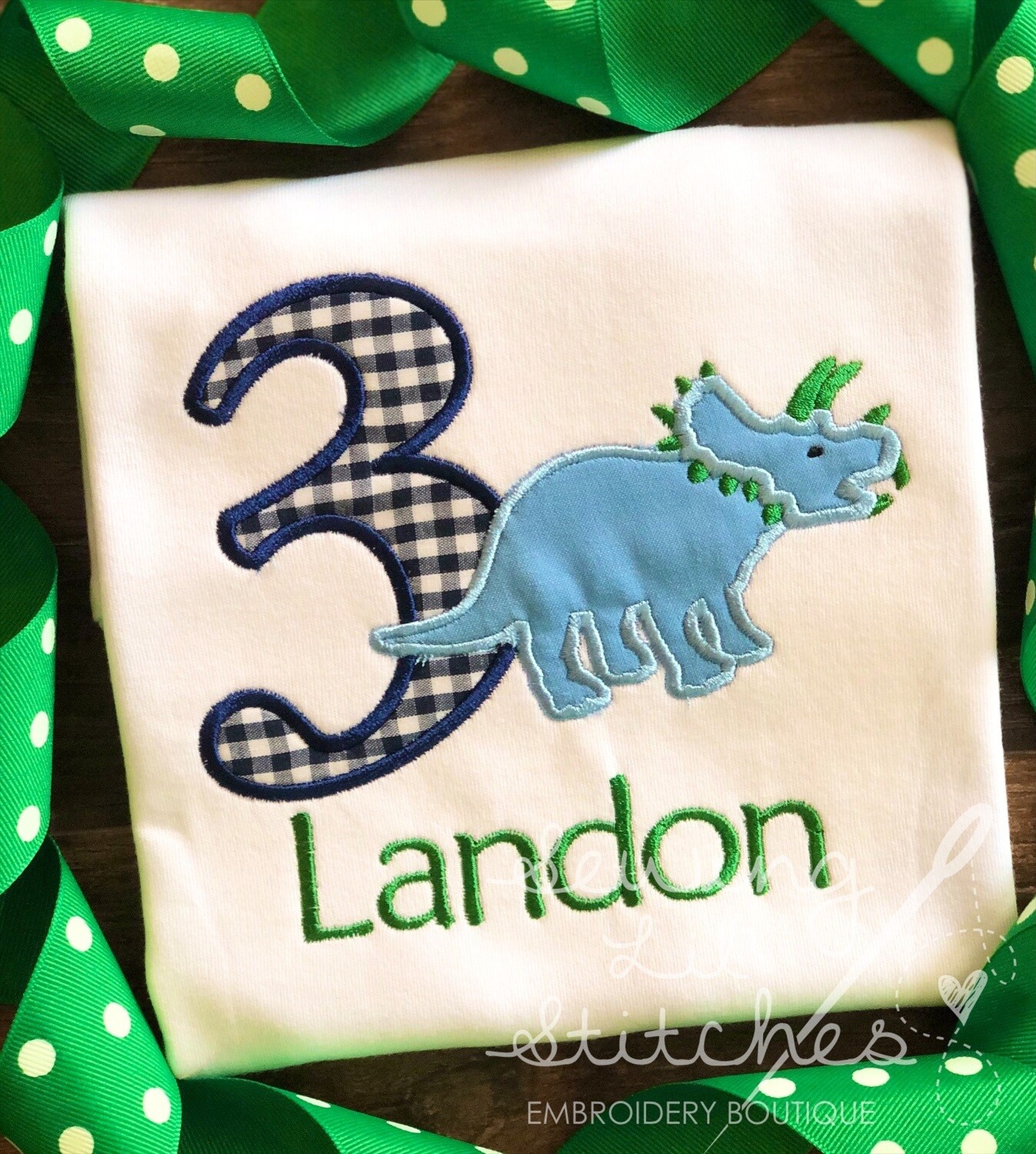 Triceratops Birthday Shirt