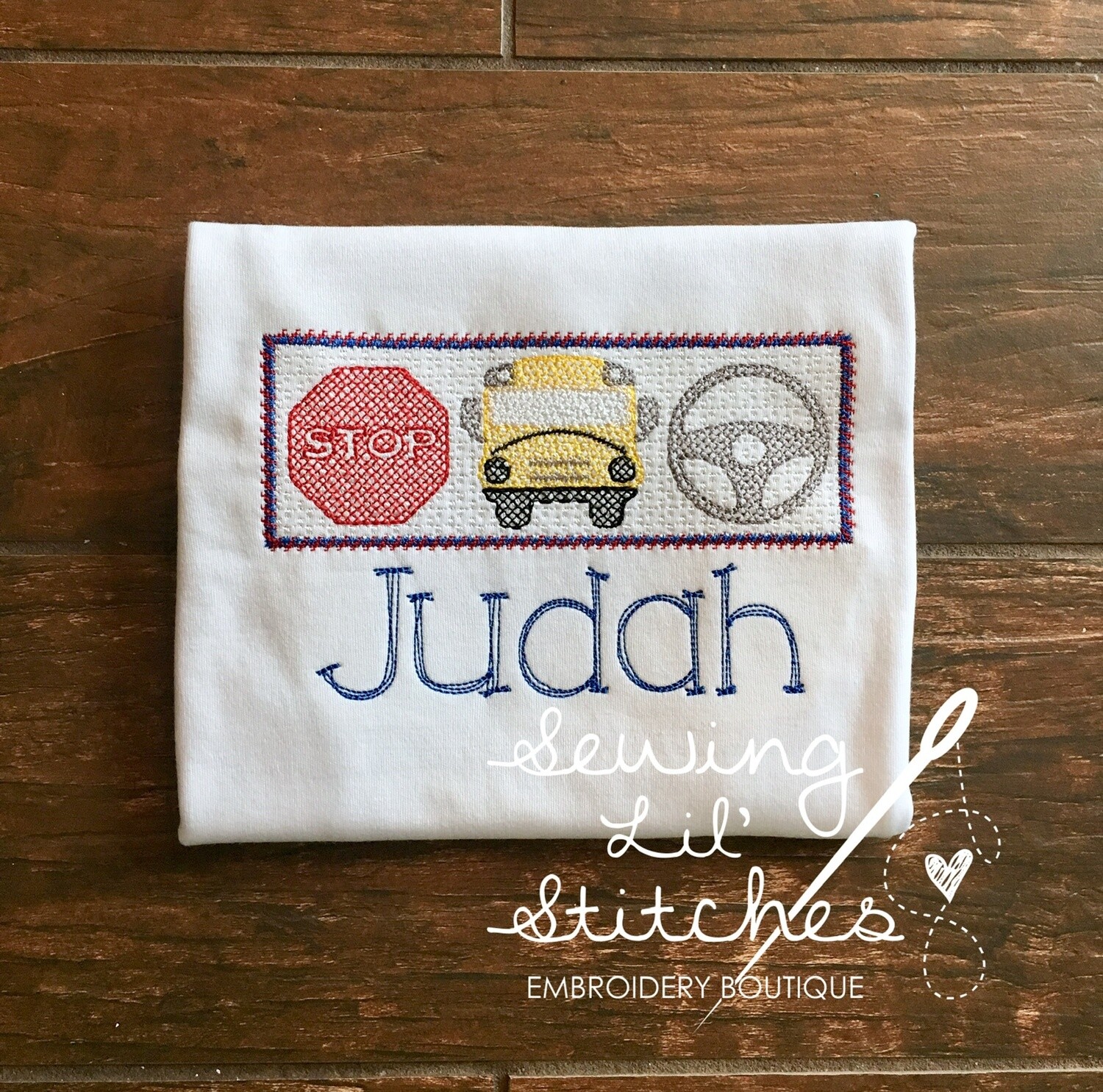 Faux Smocked School Shirt