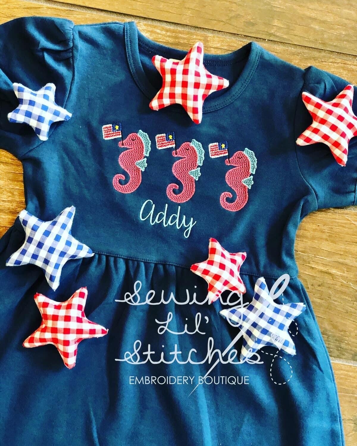 Patriotic Seahorse Dress
