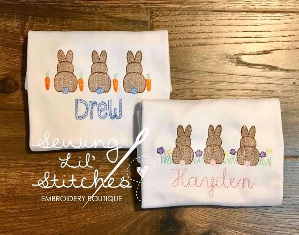 Sketch Bunny Butt Trio