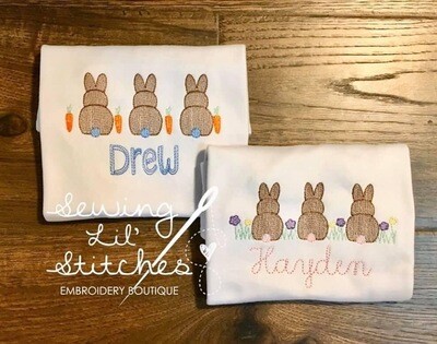 Sketch Bunny Butt Trio