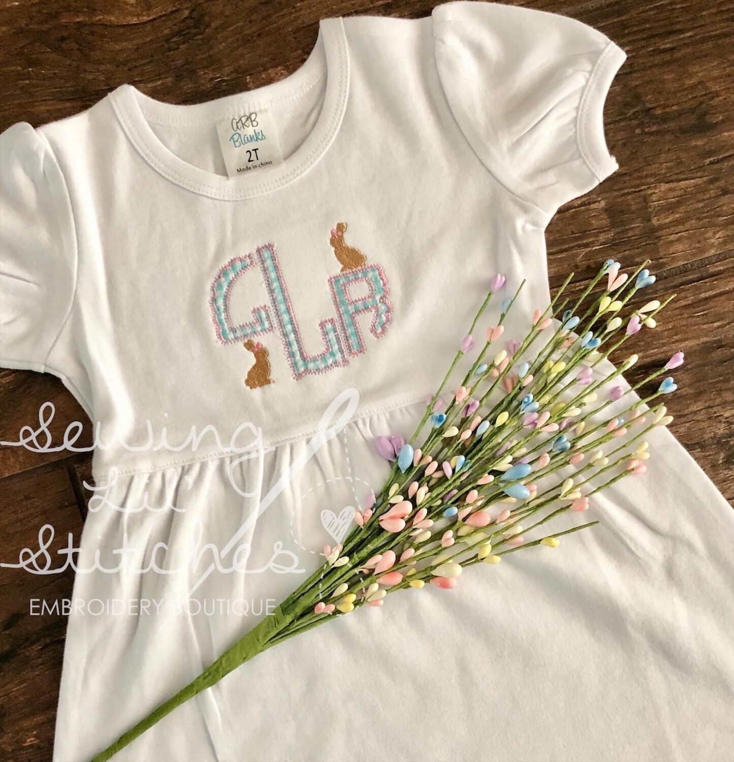 Monogrammed Bunny Mini Dress