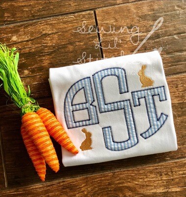 Monogrammed Bunny Mini Shirt