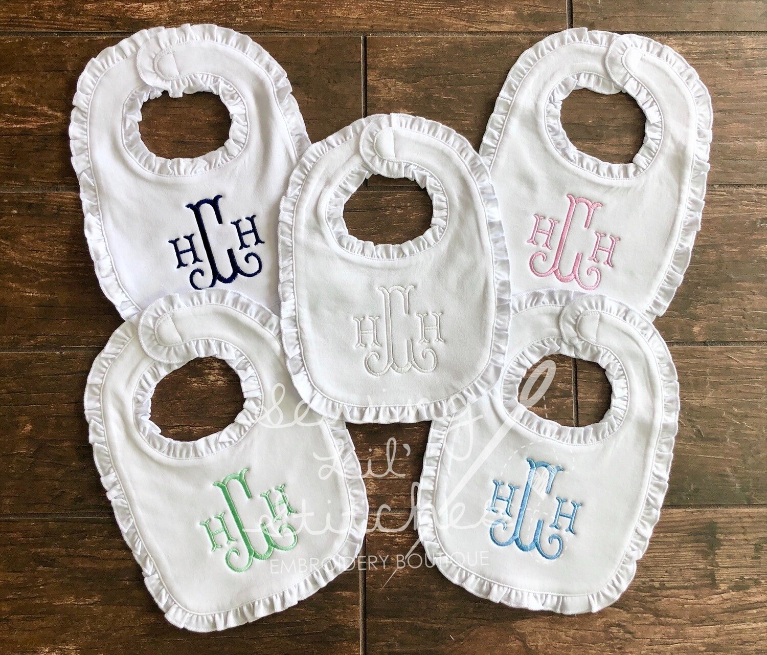 Ruffle Burp Cloth Set