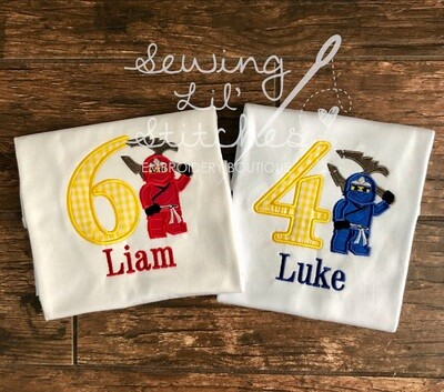 Lego Ninja Birthday Shirt