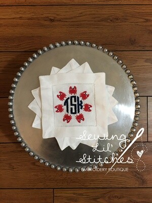 Crab Cocktail Napkins - set of 4