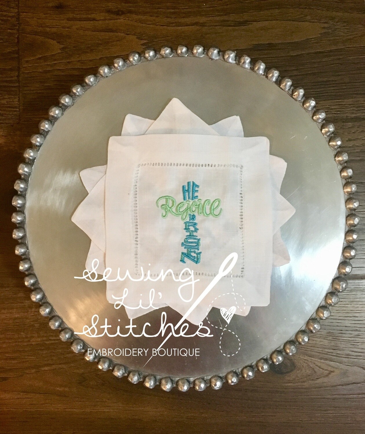 He Is Risen Cocktail Napkins - set of 4